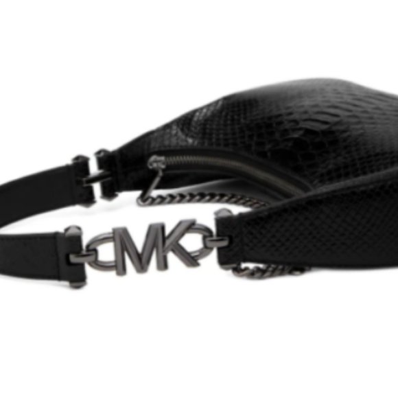 MICHAEL KORS Piper Snake-Embossed Leather Shoulder Bag MSRP$378 Great Reviews - Picture 6 of 8